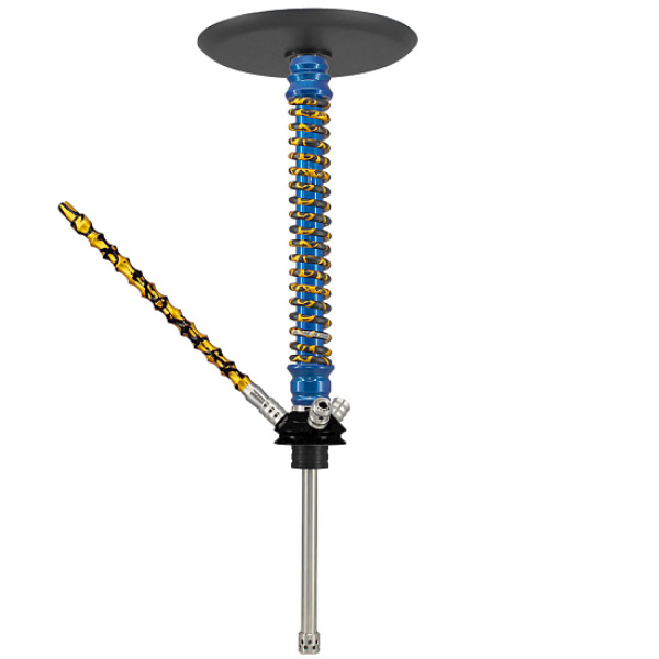 Кальян Mamay Custom V3 №12 Coilovers Голубой Золотой Сплеш  в Петропавловске-Камчатском