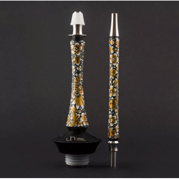 Кальян Union Hookah Sleek Хохлома Черный  в Петропавловске-Камчатском