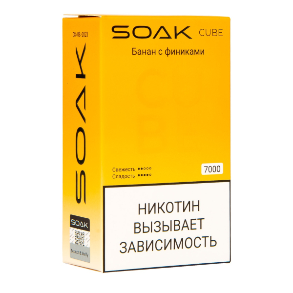 Soak Cube Банан С Финиками 7000 Затяжек в Петропавловске-Камчатском