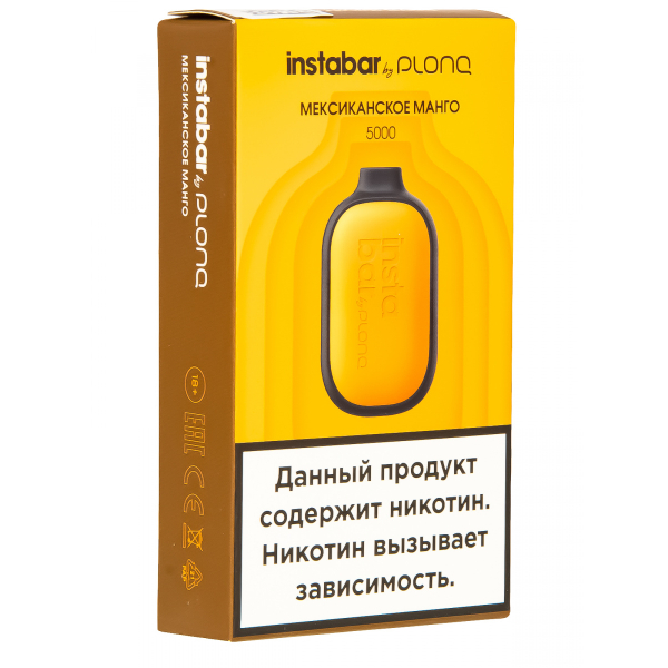 Plonq Instabar Мексиканское Манго (5000 Затяжек) 20 Мг в Петропавловске-Камчатском