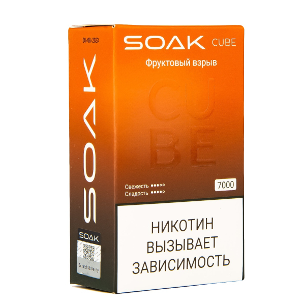 Soak Cube Фруктовый Взрыв 7000 Затяжек в Петропавловске-Камчатском