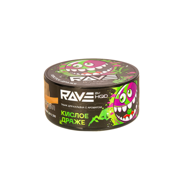 Табак Rave By Hqd Кислое Драже  25 грамм в Петропавловске-Камчатском