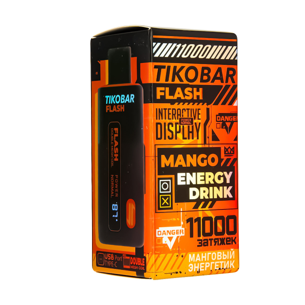 Электронка Tikobar Flash Манговый Энергетик 11000 Затяжек в Петропавловске-Камчатском