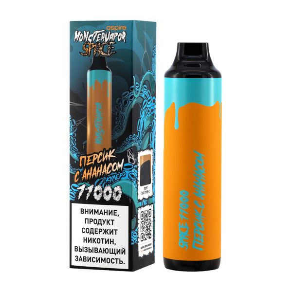Электронка Monstervapor Space Персик И Ананас (11000 Затяжек) в Петропавловске-Камчатском