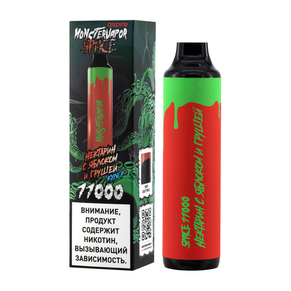 Электронка Monstervapor Space Нектарин Яблоко И Груша (11000 Затяжек) в Петропавловске-Камчатском