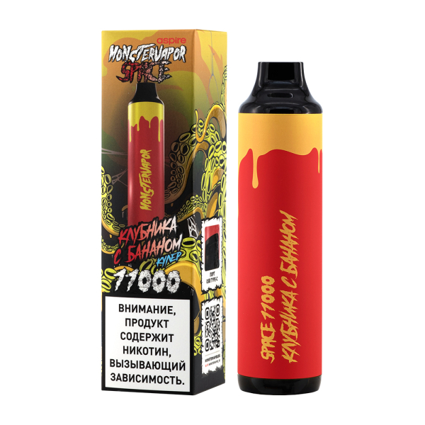 Электронка Monstervapor Space Клубника И Банан (11000 Затяжек) в Петропавловске-Камчатском