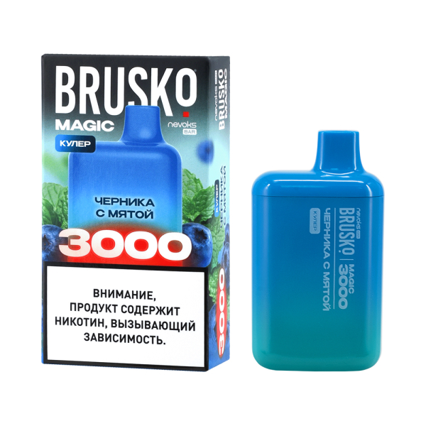 Электронка Brusko Magic Черника С Мятой (3000 Затяжек) в Петропавловске-Камчатском