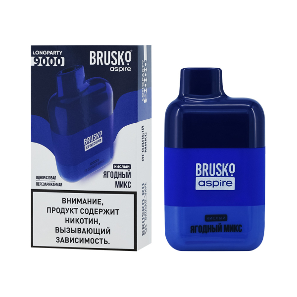 Электронка Brusko Longparty Ягодный Микс (9000 Затяжек) в Петропавловске-Камчатском