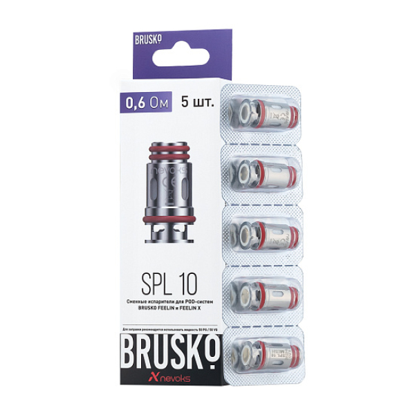 Испаритель Brusko Feelin Spl-10, 0.6 Ом, Упак. 5 Шт в Петропавловске-Камчатском