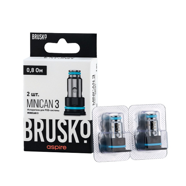 Испаритель Brusko Minican, 3, Af Mesh Coil, 0.8 Ом, Упак. 2 Шт в Петропавловске-Камчатском