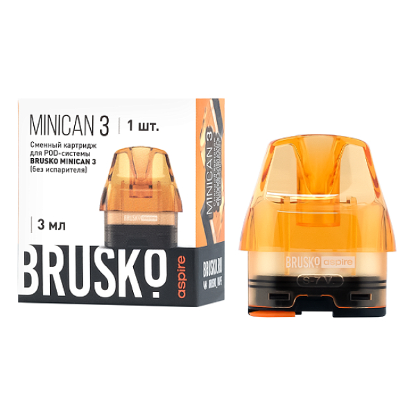 Сменный Картридж Brusko Minican 3, (Оранжевый), 3 Мл, Упак. 1 Шт в Петропавловске-Камчатском