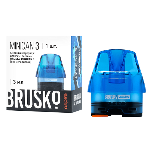 Сменный Картридж Brusko Minican 3, (Синий), 3 Мл, Упак. 1 Шт в Петропавловске-Камчатском