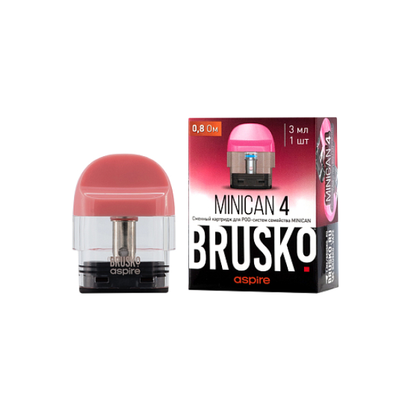 Сменный Картридж Brusko Minican 4 (3Мл) 0,8 Ом, Упак. 1 Шт розовый в Петропавловске-Камчатском