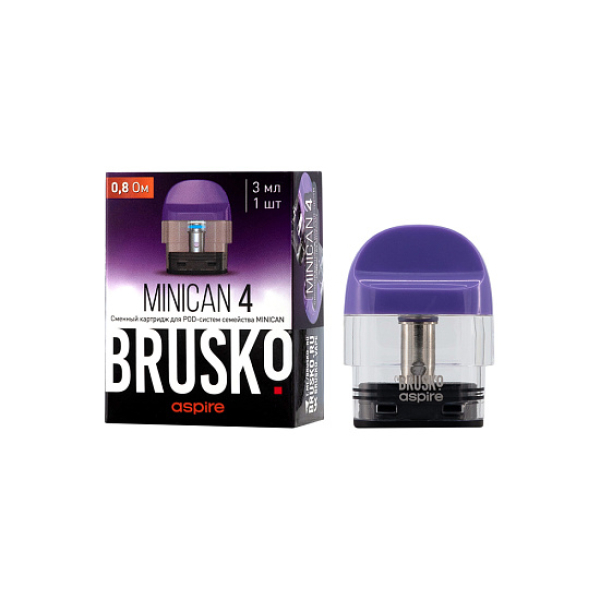 Сменный Картридж Brusko Minican 4 (3Мл) 0,8 Ом, Упак. 1 Шт синий в Петропавловске-Камчатском