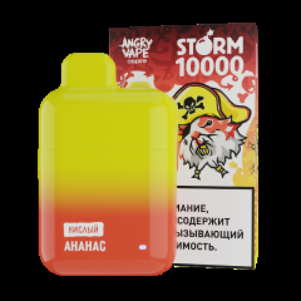 Электронка Angry Vape  Storm Ананас 10000 затяжек в Петропавловске-Камчатском