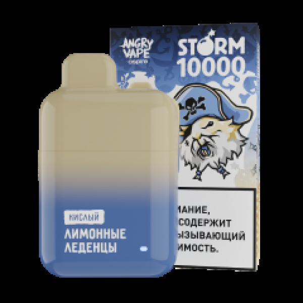 Электронка Angry Vape  Storm Лимонные Леденцы 10000 затяжек в Петропавловске-Камчатском