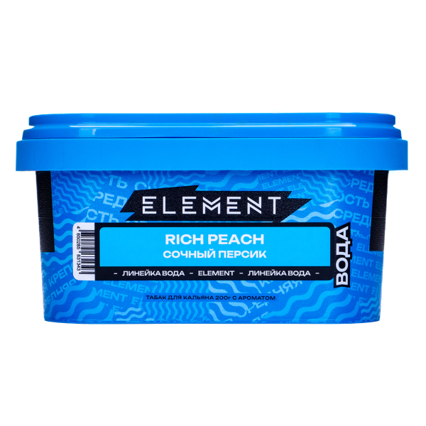 Табак Element Вода Rich Peach 200 грамм в Петропавловске-Камчатском
