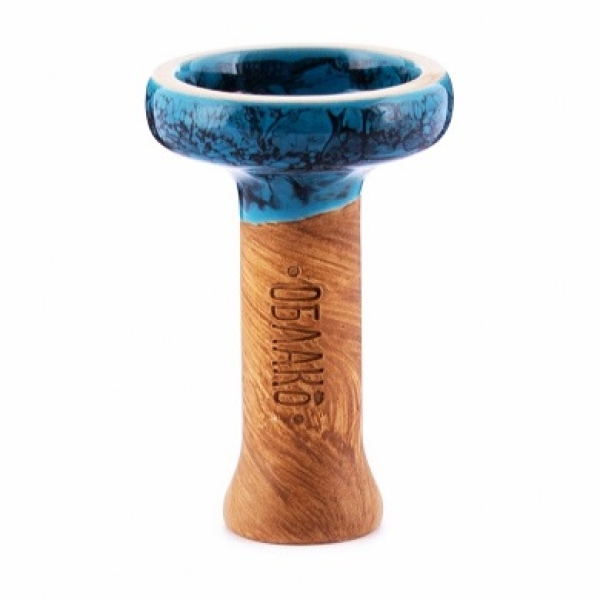 Чаша Облако Black Glaze Голубой Черный Мрамор для кальяна в Петропавловске-Камчатском