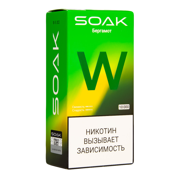 Электронная сигарета Soak W Бергамот 10000 в Петропавловске-Камчатском