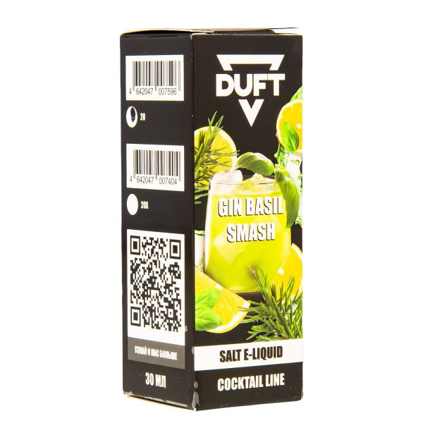Жидкость Duft Cocktails Line Salt Gin Basil Smash 30 Мл в Петропавловске-Камчатском