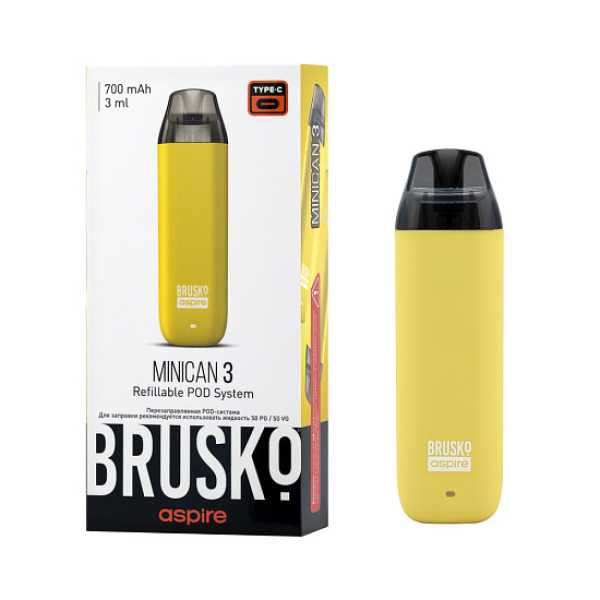 POD-система Brusko Minican 3 Жёлтый в Петропавловске-Камчатском