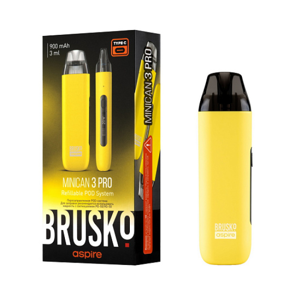 POD-система Brusko Minican 3 Pro желтый в Петропавловске-Камчатском