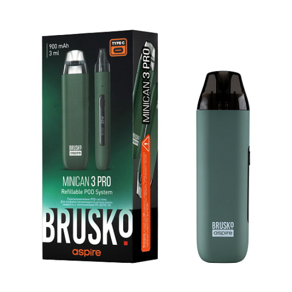 POD-система Brusko Minican 3 Pro зеленый в Петропавловске-Камчатском