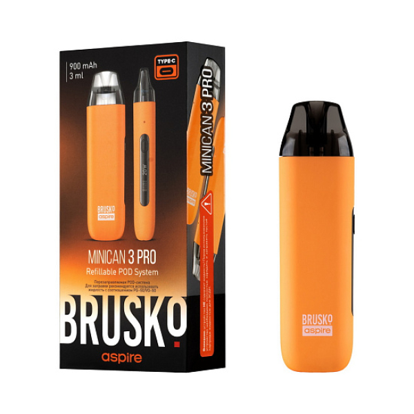 POD-система Brusko Minican 3 Pro оранжевый в Петропавловске-Камчатском