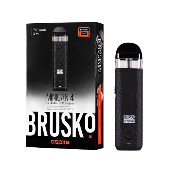 POD-система Brusko Minican 4 Черный в Петропавловске-Камчатском