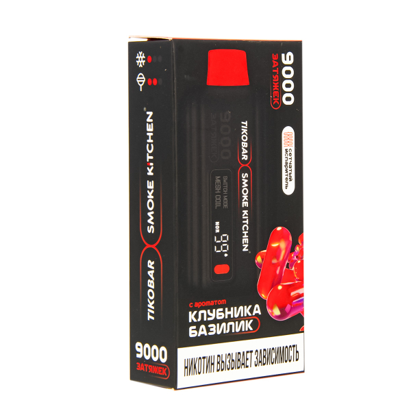 Электронка Tikobar X Smoke Kitchen Solo Клубника Базилик 9000 тяг в Петропавловске-Камчатском