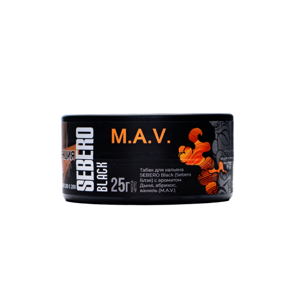 Табак Sebero Black Black M.a.v. 25 грамм в Петропавловске-Камчатском
