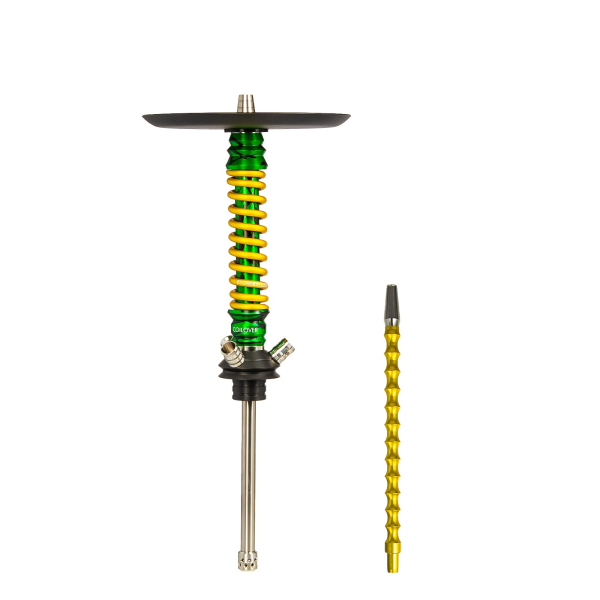 Кальян Mamay Customs Coilovers Mini Зелёный Сплеш Золотой в Петропавловске-Камчатском