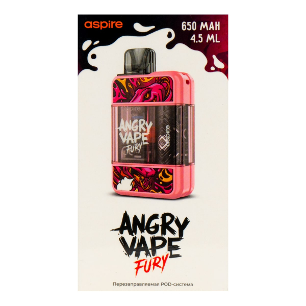 POD-система Brusko Angry Vape Fury 650 Mah Розовый в Петропавловске-Камчатском