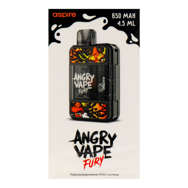 POD-система Brusko Angry Vape Fury 650 Mah Черный в Петропавловске-Камчатском