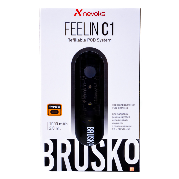 POD-система Brusko Feelin C1 Черный в Петропавловске-Камчатском