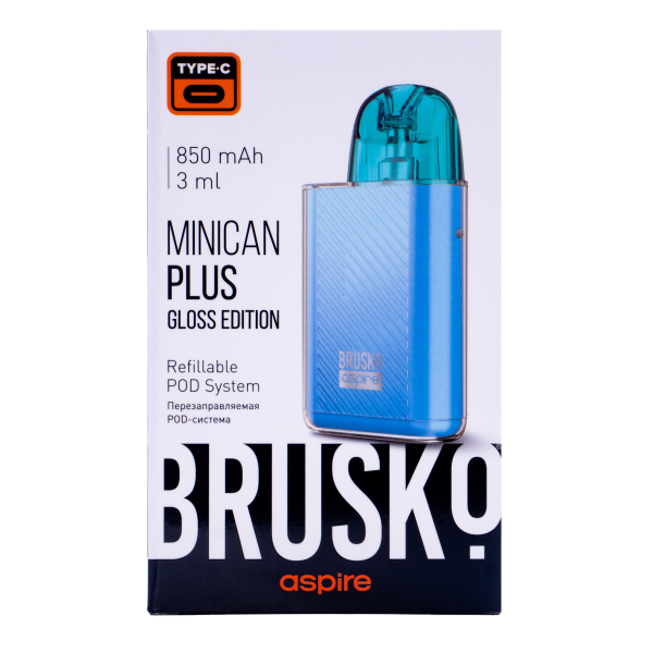 POD-система Brusko Minican Plus Gloss Edition Синий в Петропавловске-Камчатском