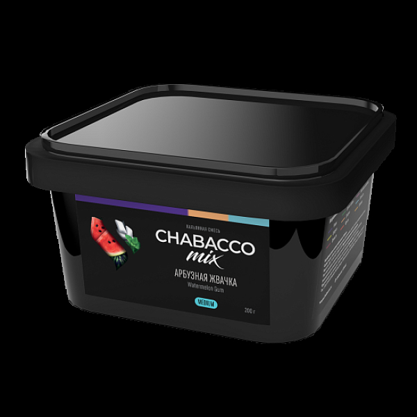 Бестабачная смесь Chabacco Mix Watermelon Gum Арбузная Жвачка  Medium 200 грамм в Петропавловске-Камчатском