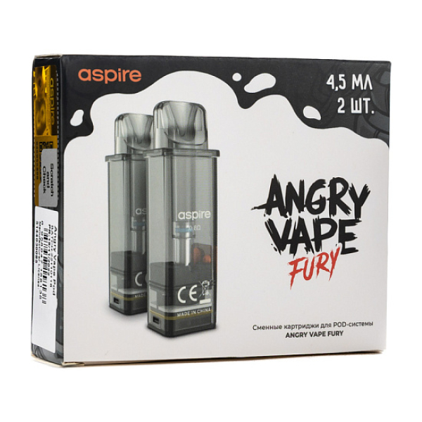 Картридж Angry Vape Fury 45 мл 0.8 Ом ( 2 шт.) в Петропавловске-Камчатском