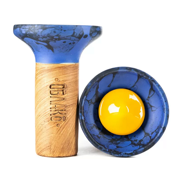 Чаша Облако Flow Yellow On Blue Black Marble в Петропавловске-Камчатском