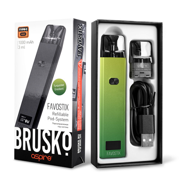 POD-система Brusko Favostix      Зеленый Градиент в Петропавловске-Камчатском