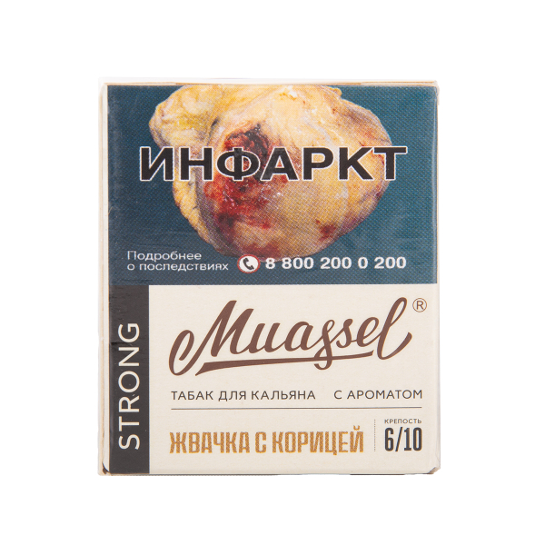 Табак Muassel Strong Жвачка С корицей 40 грамм в Петропавловске-Камчатском