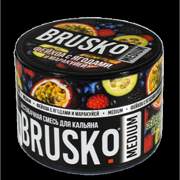 Бестабачная смесь Brusko Zero Фейхоа С Ягодами И Маракуйей 50 грамм в Петропавловске-Камчатском