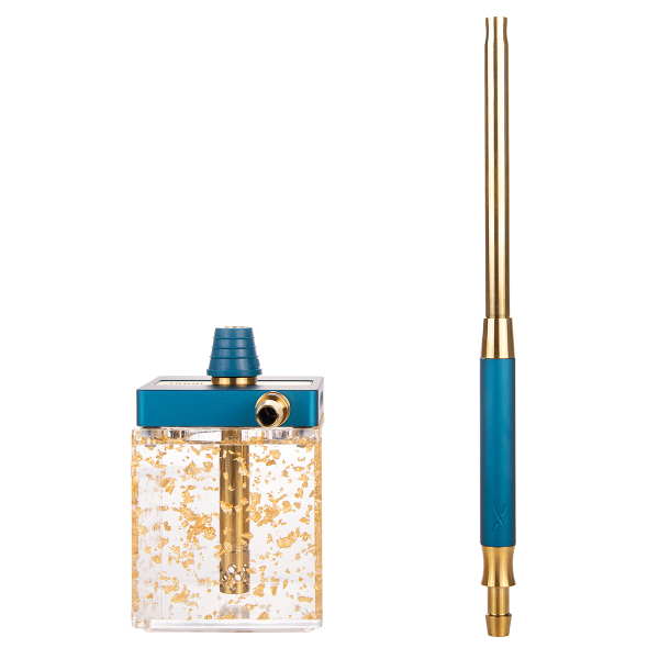 Кальян Hoob Subatom Marine Blue X Gold | Cube Mini Gold в Петропавловске-Камчатском