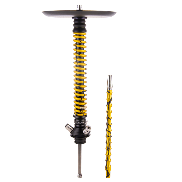 Кальян Mamay Customs Coilover Большой  Чёрный Золотой Сплеш в Петропавловске-Камчатском