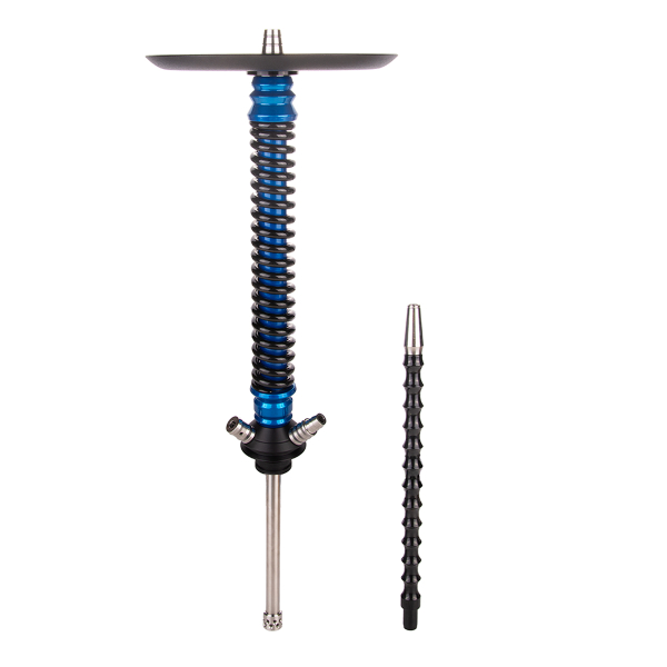 Кальян Mamay Customs Coilover Большой  Голубой Лак Чёрный в Петропавловске-Камчатском