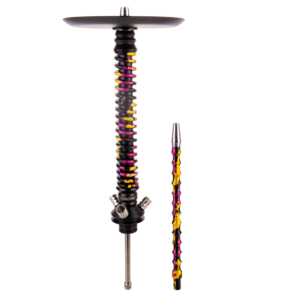 Кальян Mamay Customs Coilover Большой   Чёрный Пурпурный/золотой Камуфляж в Петропавловске-Камчатском