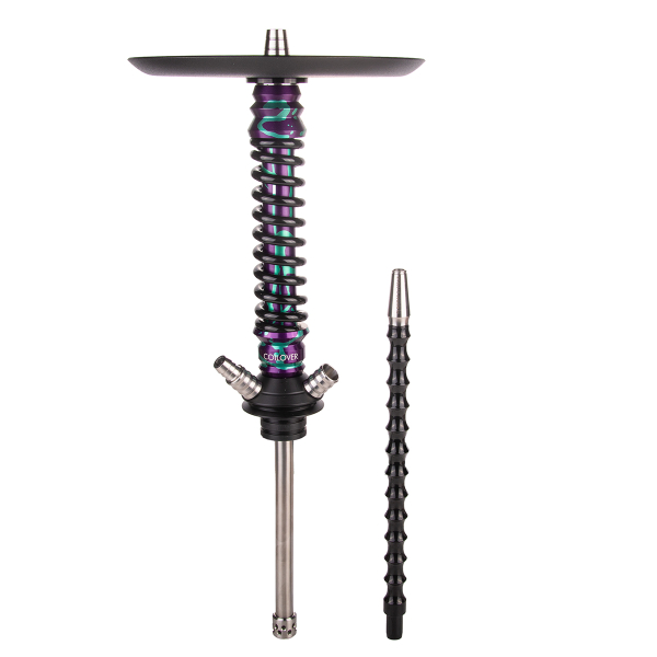 Кальян Mamay Customs Coilover Mini  Фиолетово Бирюзовый Сплеш Чёрный в Петропавловске-Камчатском