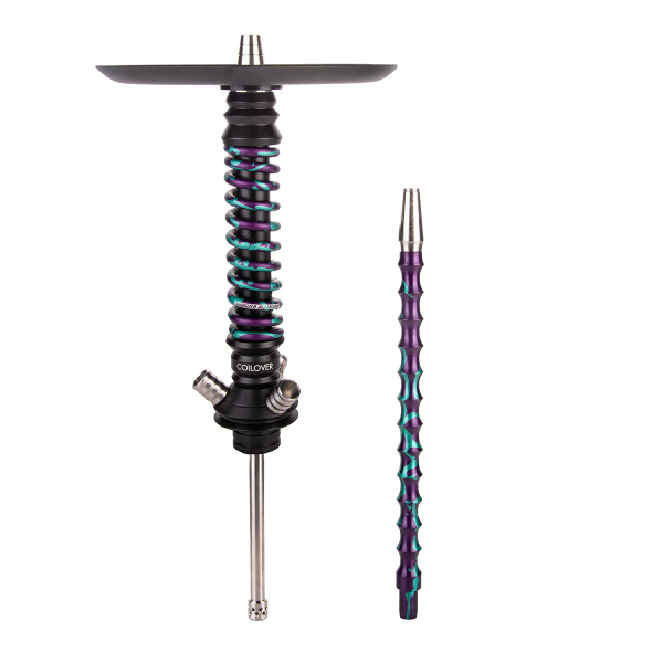 Кальян Mamay Customs Coilover Mini  Чёрный Фиолетовый/бирюзовый Сплеш в Петропавловске-Камчатском