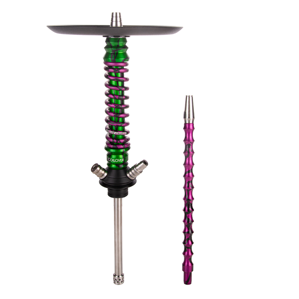 Кальян Mamay Customs Coilover Mini   Зелёный Сплеш Пурпурный Сплеш в Петропавловске-Камчатском