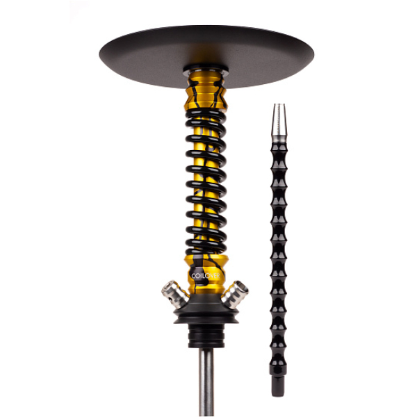 Кальян Mamay Customs Coilovers Mini Anod Gold Splash Черный Глянец в Петропавловске-Камчатском